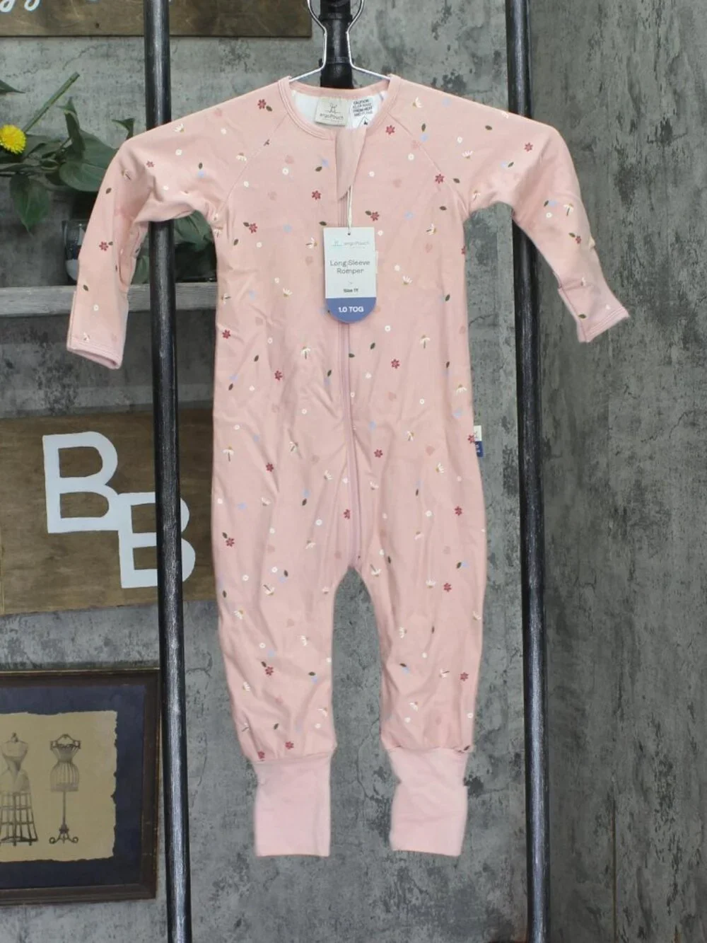 NWT Ergopouch Long Sleeve Romper 1.0 TOG One Piece Daisies Pink 1 Year